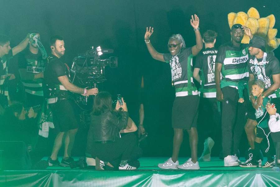 Sporting celebra conquista no Marquês