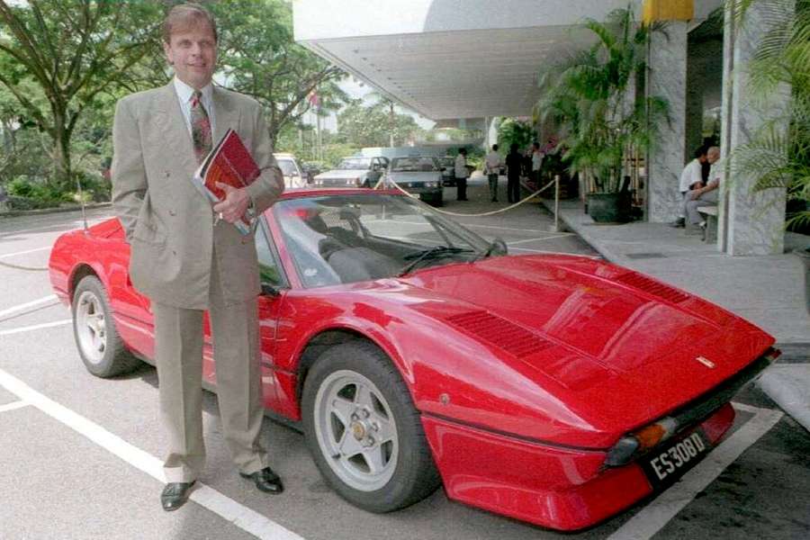 O empresário finlandês Thomas Zilliacus é fotografado em Singapura a 27 de janeiro de 1995