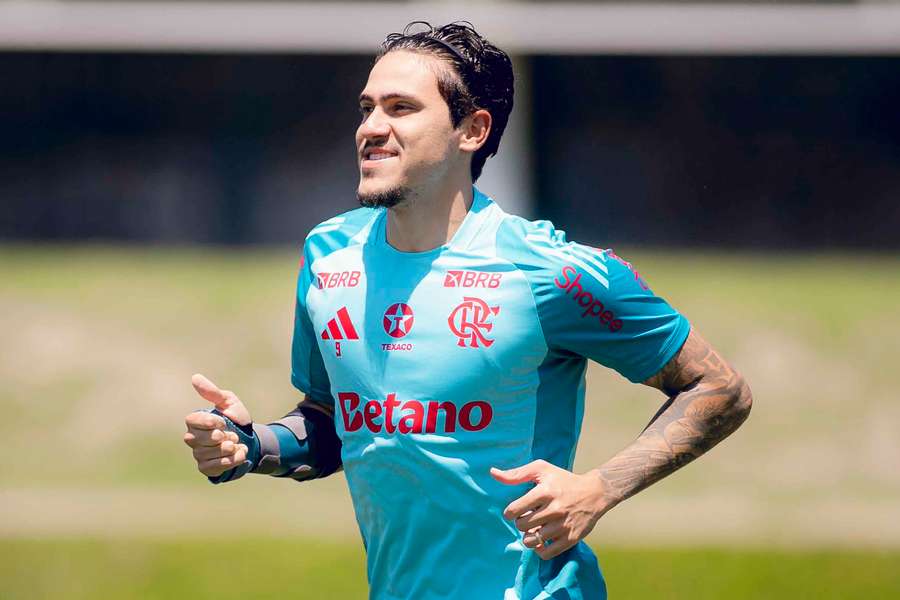 Pedro em treino do Flamengo no Ninho do Urubu Pedro em treino do Flamengo no Ninho do Urubu