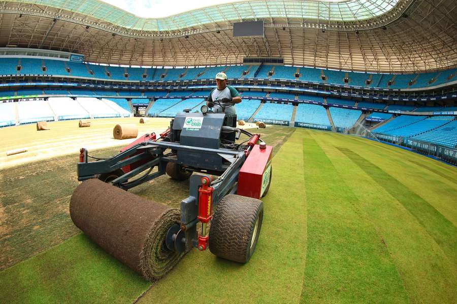 Gramado da Arena será como os dos estádios da Copa Gramado da Arena será como os dos estádios da Copa