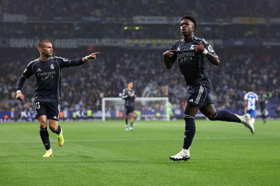 Výhru Realu Madrid nad Espanyolem zařídil dvěma góly Vinícius Júnior.