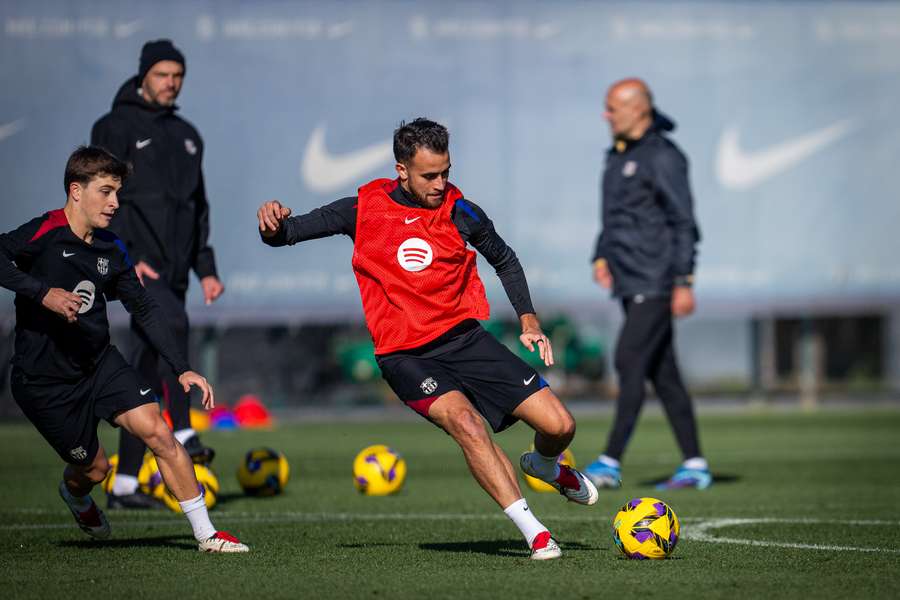 Éric García, durante un entrenamiento