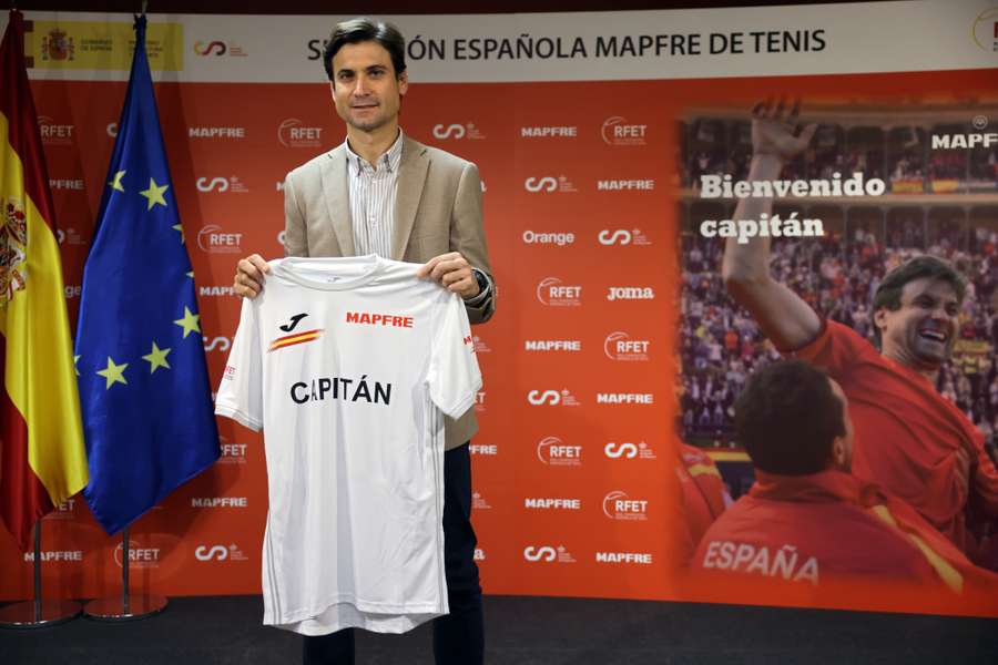 David Ferrer, en su presentación como capitán español de la Copa Davis.