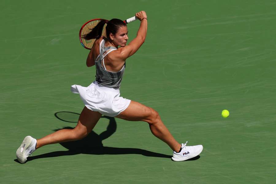 Emma Navarro in actie tegen Aryna Sabalenka