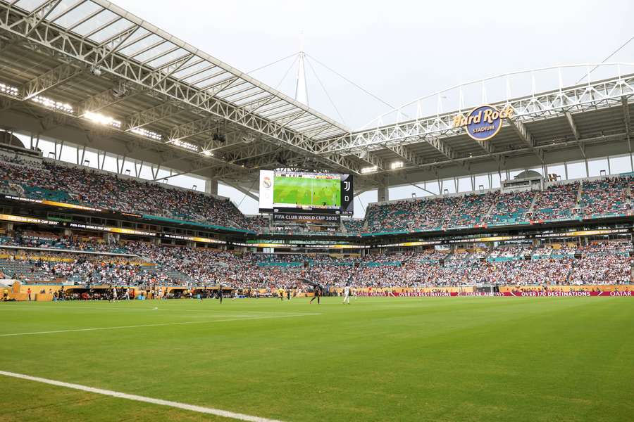 El partido entre el Real Madrid y la Juventus en el Hard Rock Stadium de Miami en los octavos de final del Mundial de Clubes. El partido entre el Real Madrid y la Juventus en el Hard Rock Stadium de Miami en los octavos de final del Mundial de Clubes.