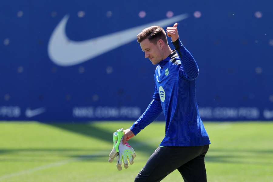 Ter Stegen à l'entraînement cette semaine.