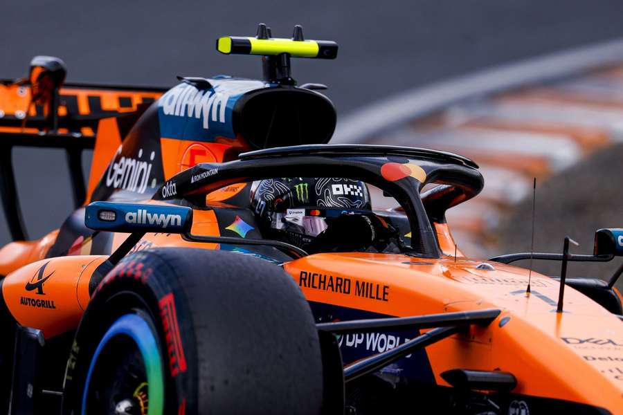 Lando Norris fährt in Zandvoort auf die Pole. Lando Norris fährt in Zandvoort auf die Pole.
