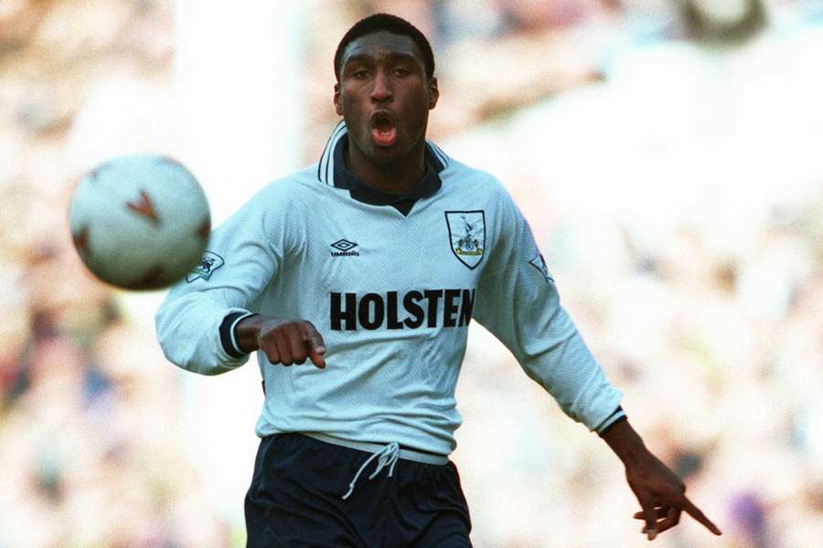 Sol Campbell in action for Spurs in 1995 Sol Campbell in action for Spurs in 1995