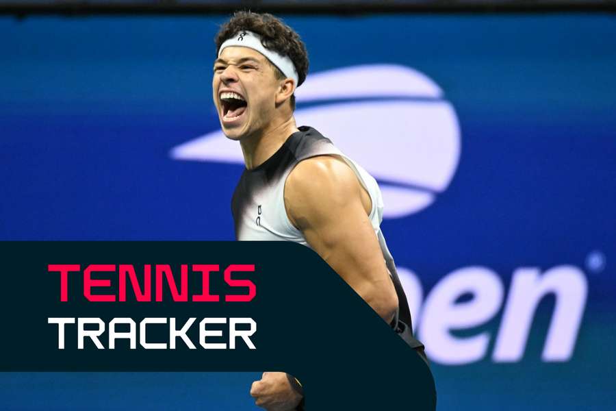 Ben Shelton celebrates during US Open semi-finals