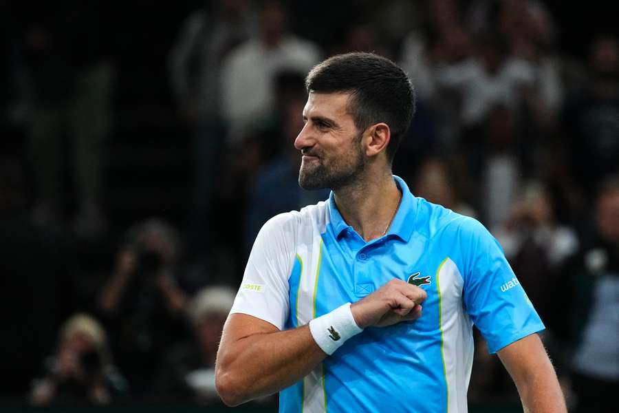 Novak Djokovic won zijn halve finale van Andrey Rublev na een set achter te hebben gestaan