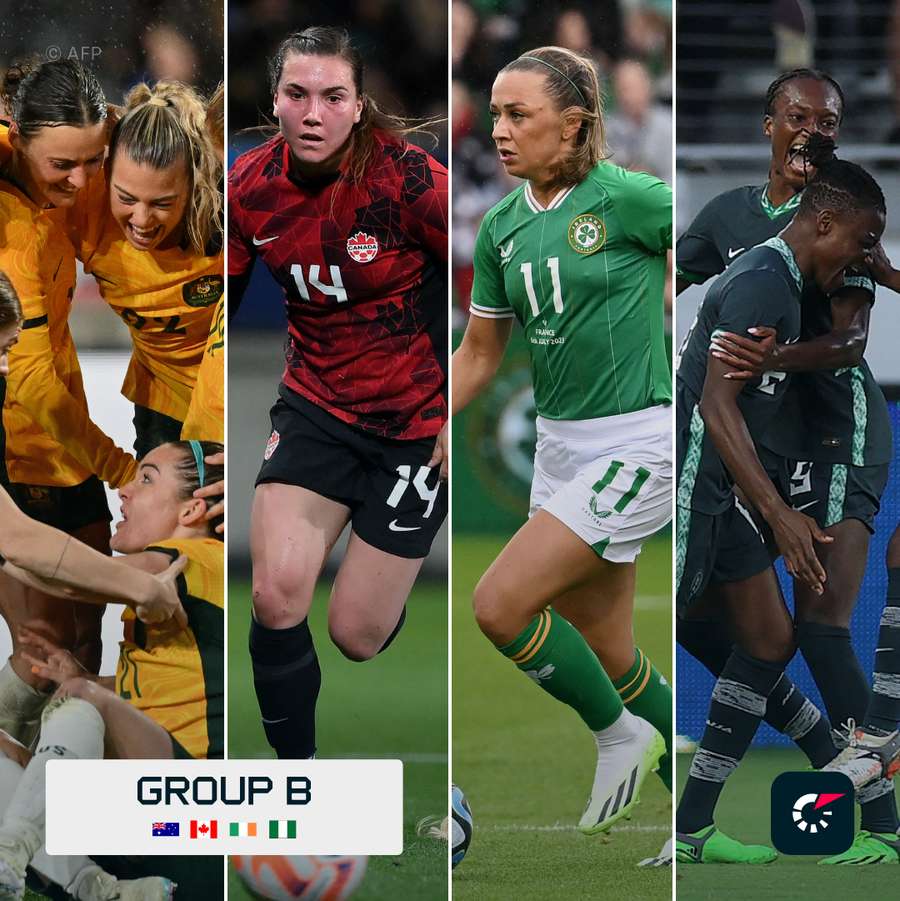Australia, Canada, Ireland and Nigeria make up Group B