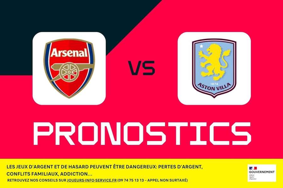 Arsenal vs Aston Villa : Pronostics, meilleurs paris et cotes (Premier League)