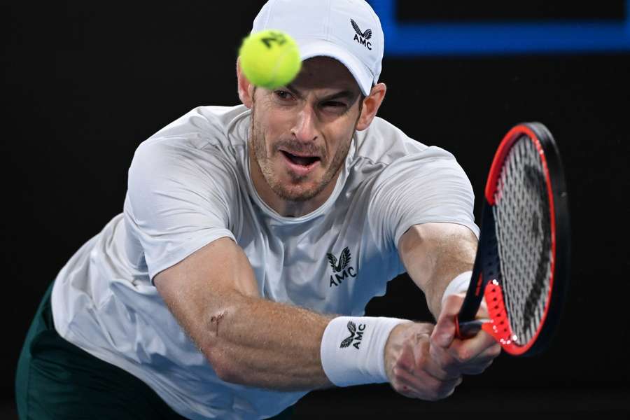 Andy Murray i kampen mod Thanasi Kokkinakis ved Australian Open.