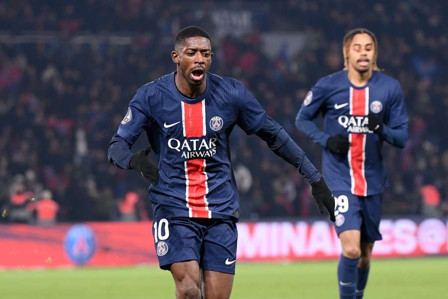 Dembele celebrates