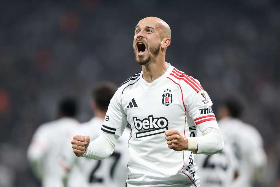Václav Černý se raduje z prvního gólu v dresu Besitkase.