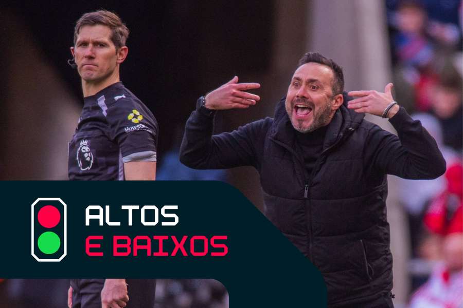 Roberto De Zerbi em dificuldades no Tottenham