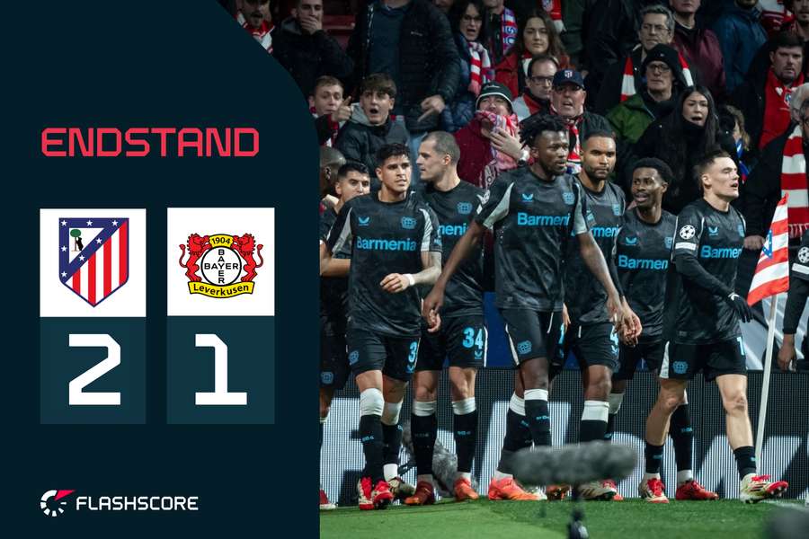 Bayer Leverkusen nach dem 0:1.