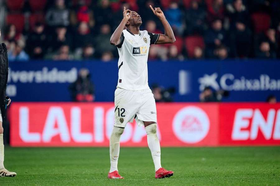 Umar Sadiq celebrates another VCF goal