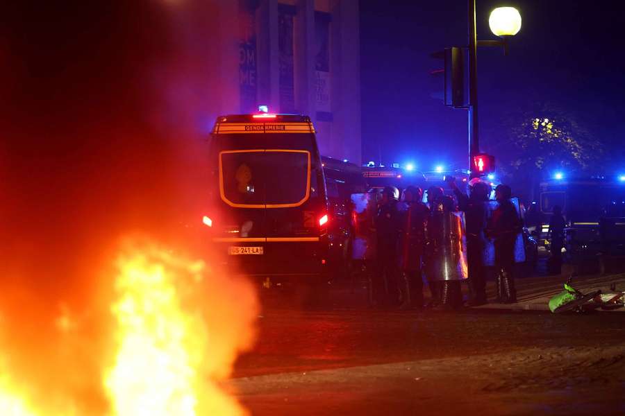 French police gather in Paris
