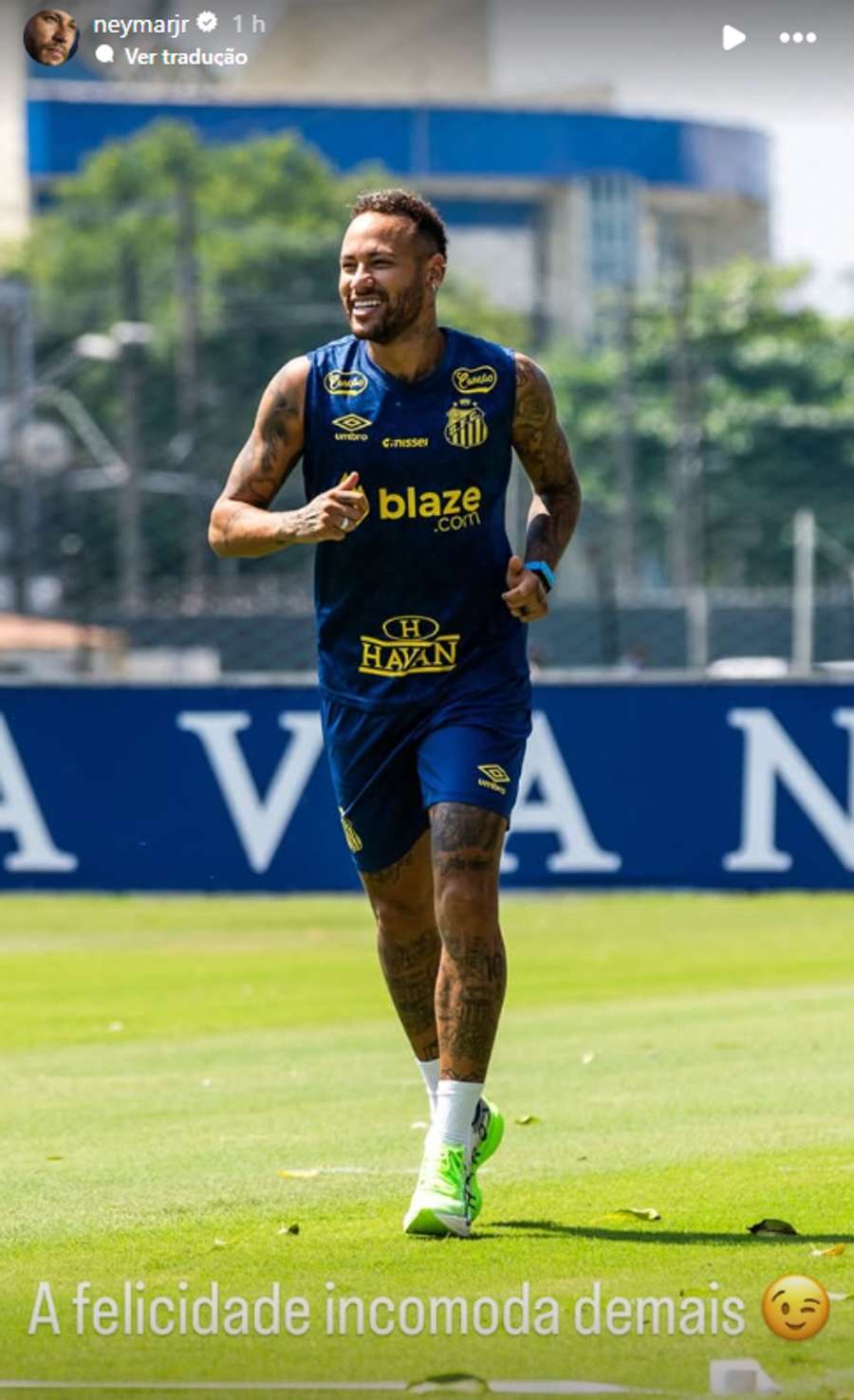 Publicação de Neymar no Instagram Publicação de Neymar no Instagram
