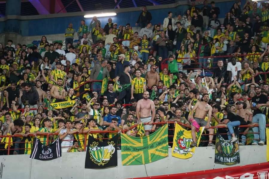 Adeptos do Tondela presentes no último jogo do campeonato