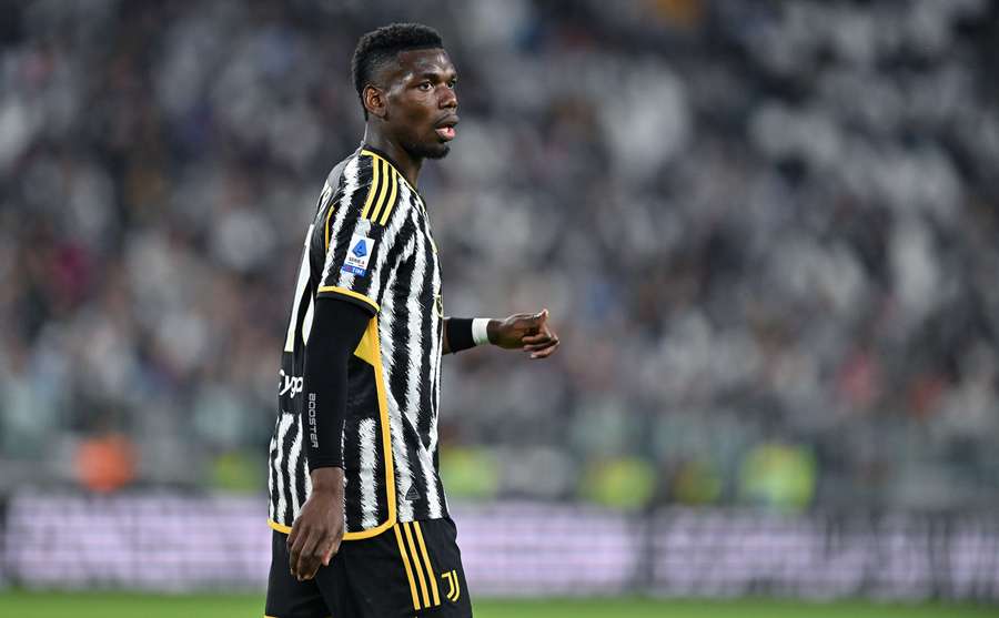 Pogba tijdens een wedstrijd mei dit jaar