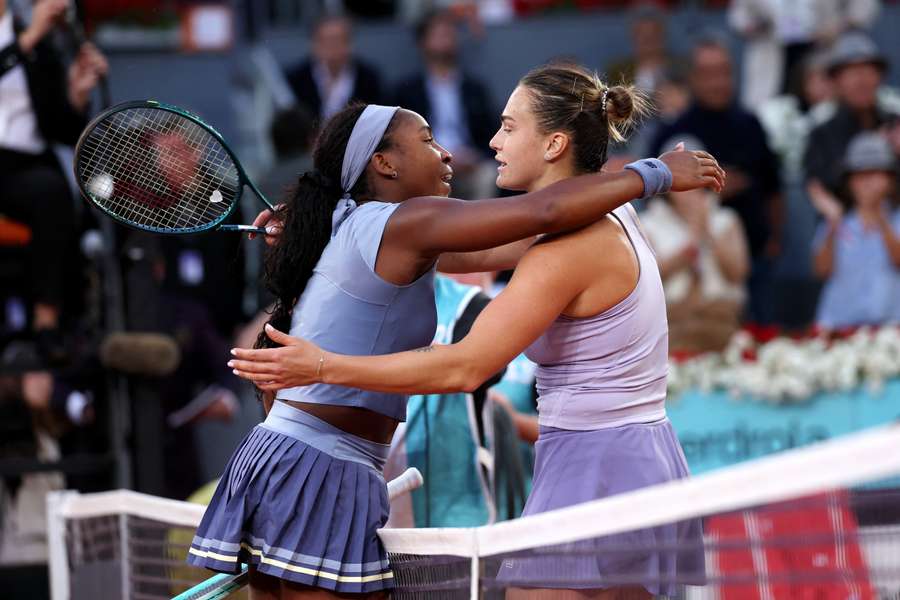 Aryna bateu Gauff no último encontro, na final de Madri