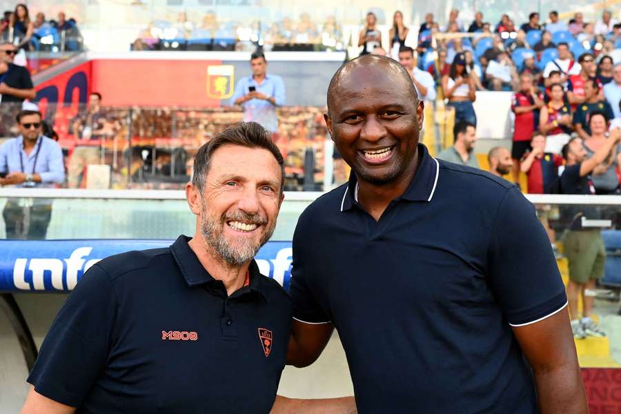 Di Francesco e Vieira prima di Genoa-Lecce