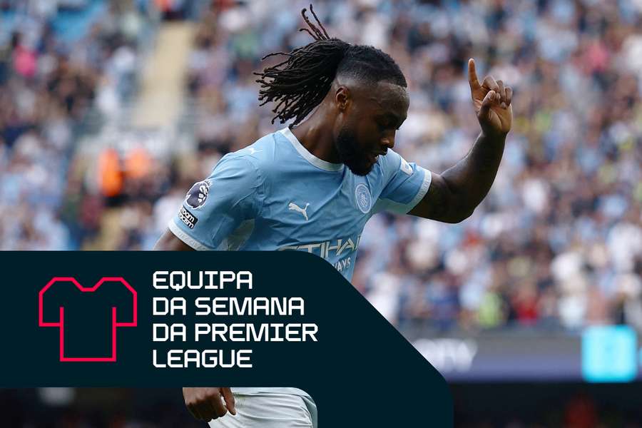 Antoine Semenyo, do Manchester City, celebra Antoine Semenyo, do Manchester City, celebra