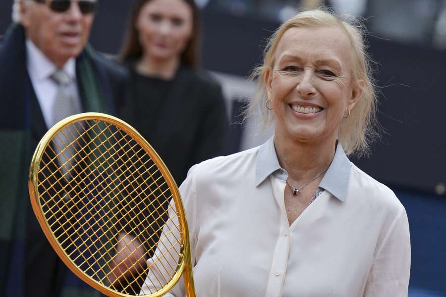 Martina Navratilova eerder dit jaar in Rome