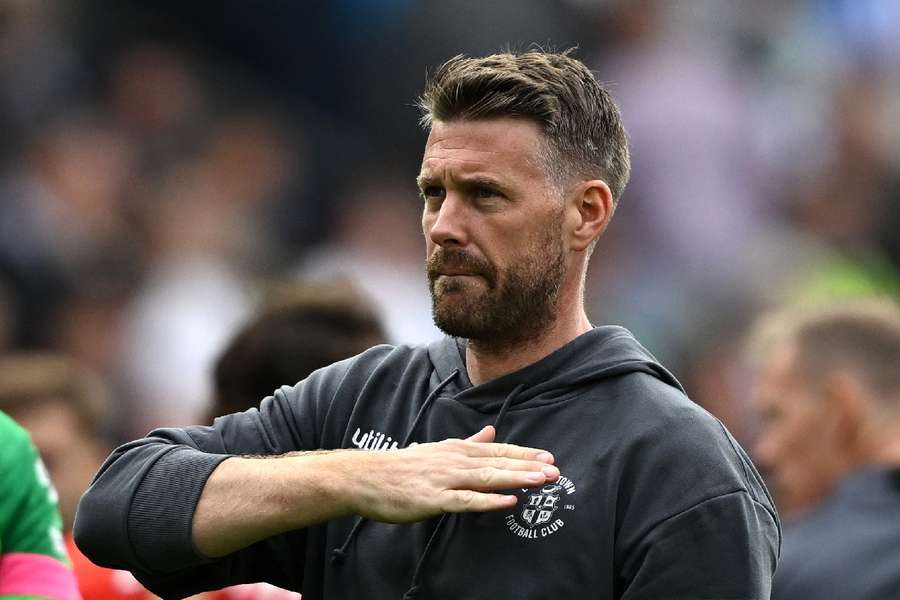 Luton manager Rob Edwards thanks fans after their opening day defeat in their Premier League debut