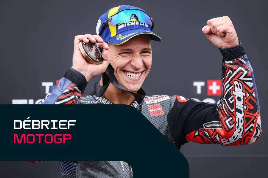 Fabio Quartararo sur le podium en Allemagne.