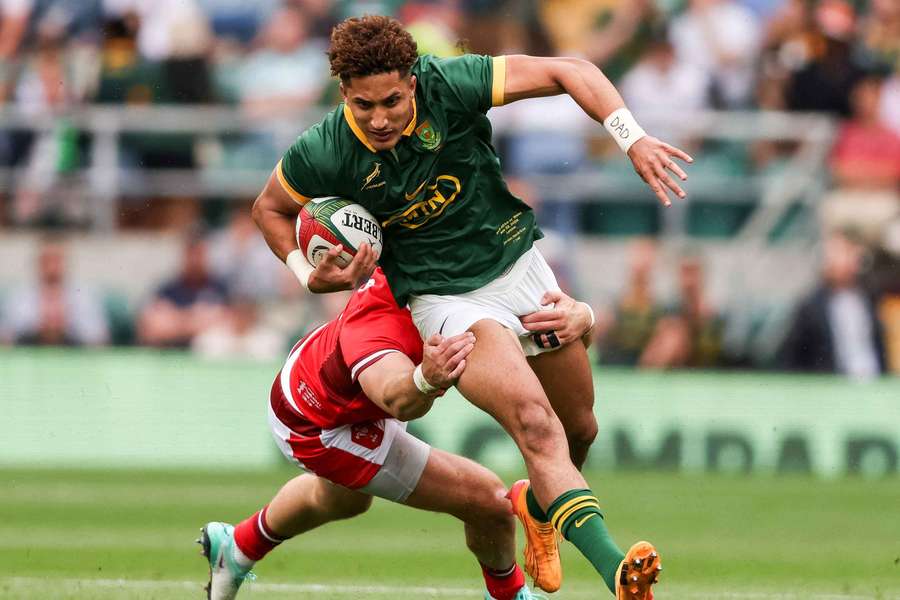 South Africa in action against Wales