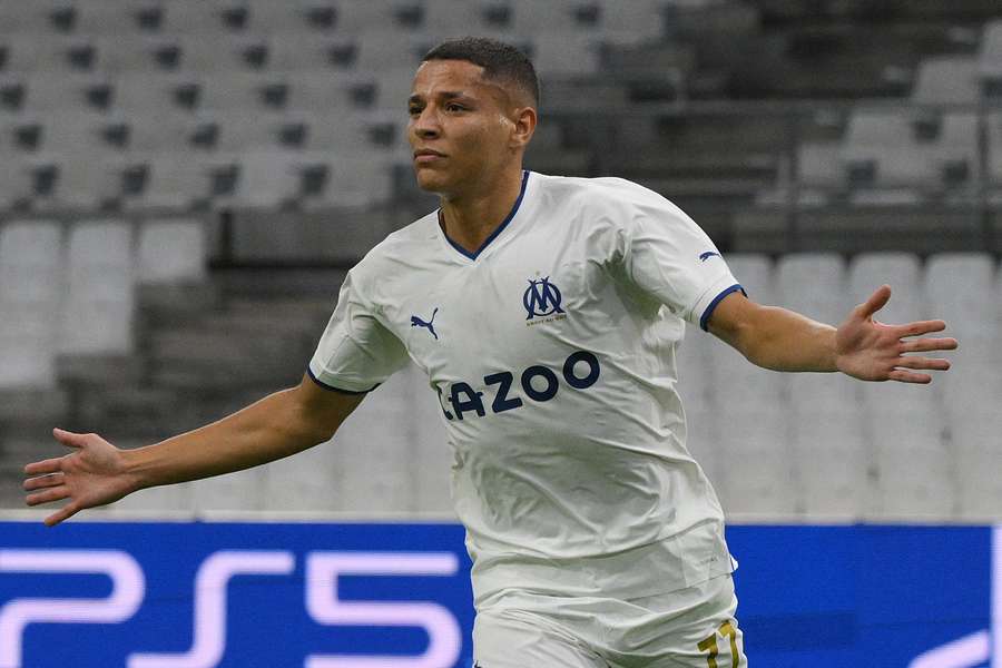 Amine Harit scored Marseille's second in their 4-1 victory over Sporting
