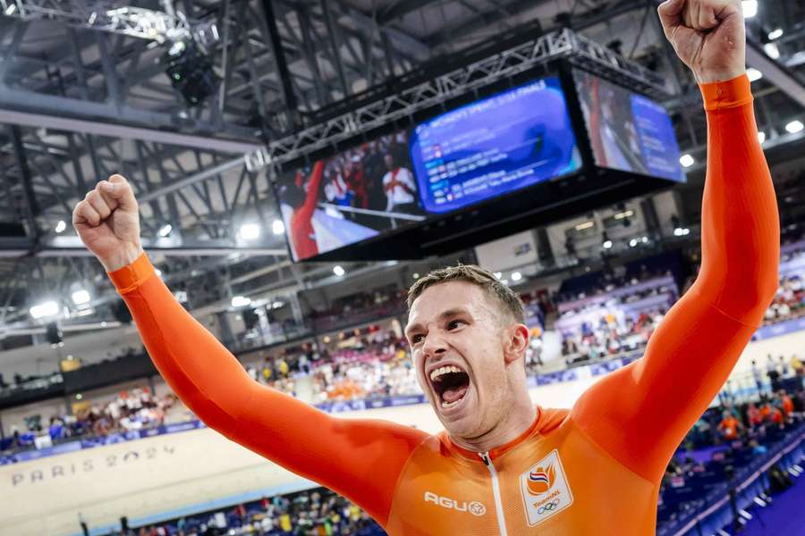 Harrie Lavreysen pakte goud in het individuele sprinttoernooi