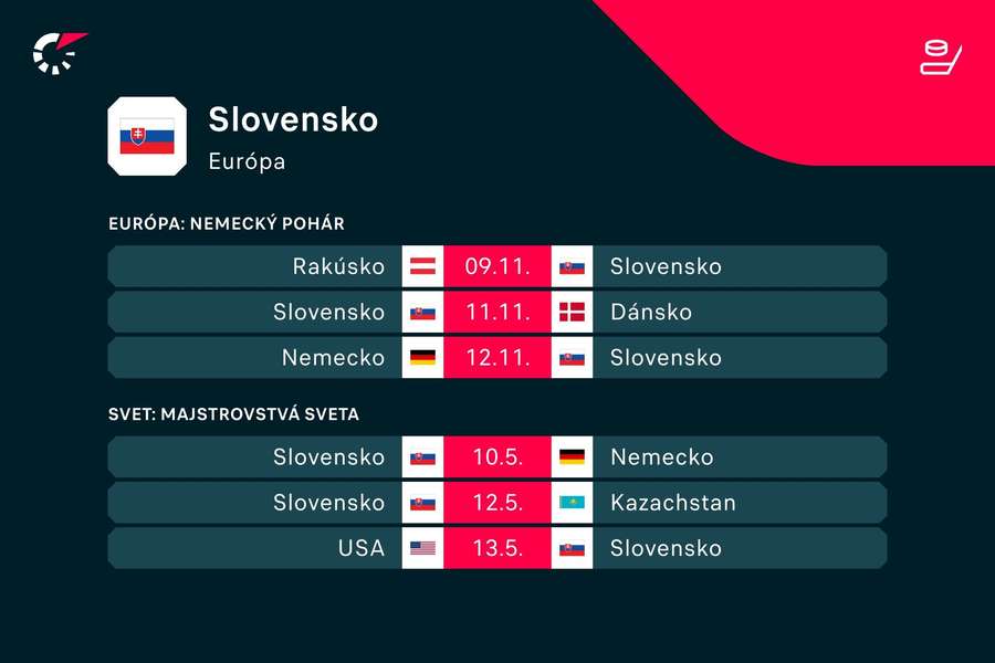 Program slovenskej reprezentácie na Nemeckom pohári.