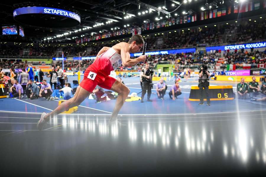 Kajetan Duszyński na starcie w Toruniu