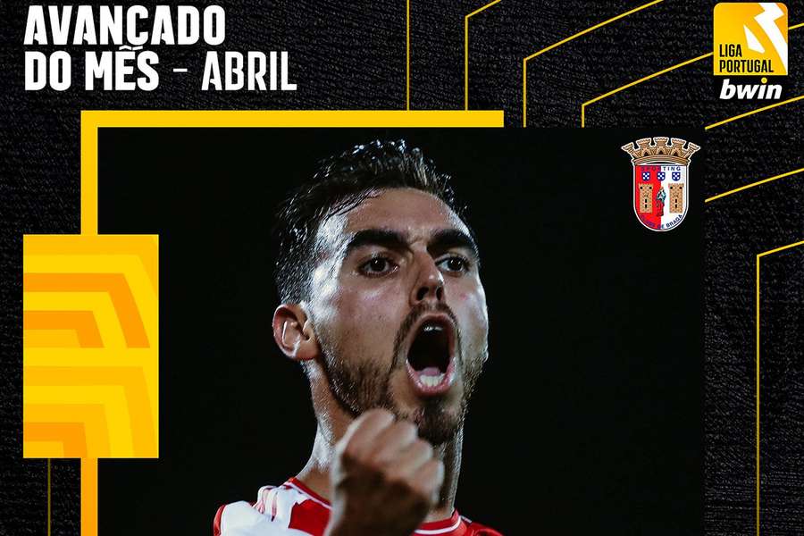 Em abril, Ricardo Horta marcou três golos nos cinco jogos disputados
