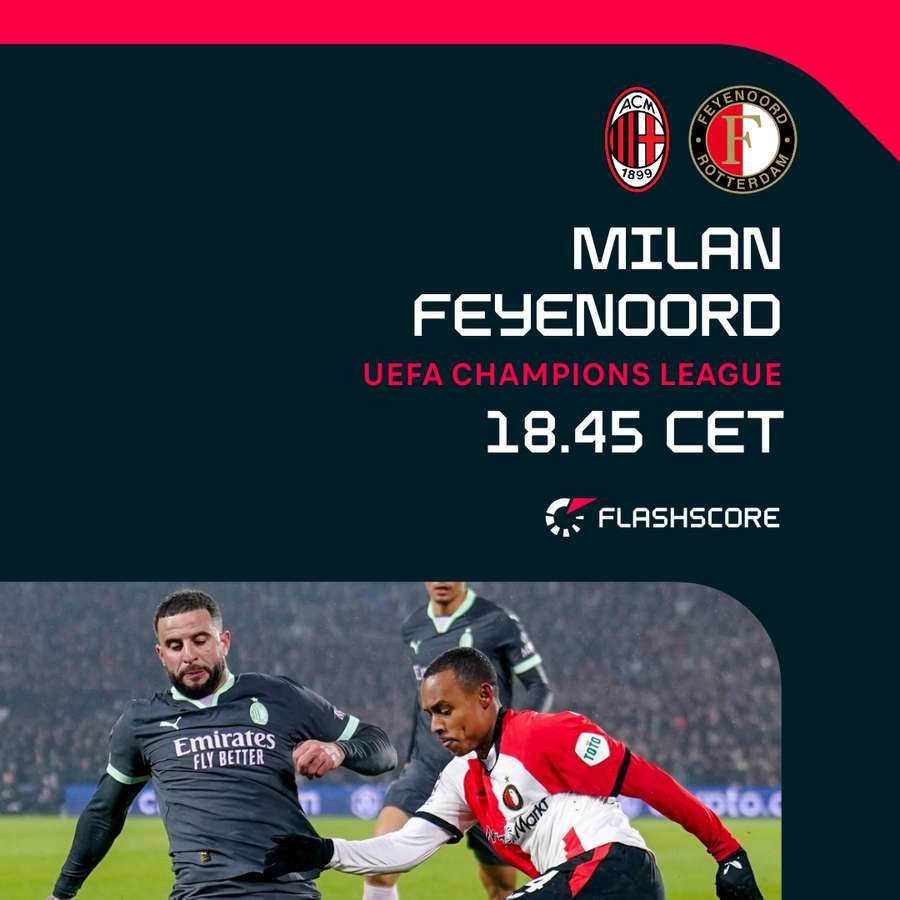Igor Paixao de la Feyenoord într-un duel cu Kyle Walker de la AC Milan în timpul primei manșe a meciului eliminatoriu din Liga Campionilor Igor Paixao de la Feyenoord într-un duel cu Kyle Walker de la AC Milan în timpul primei manșe a meciului eliminatoriu din Liga Campionilor