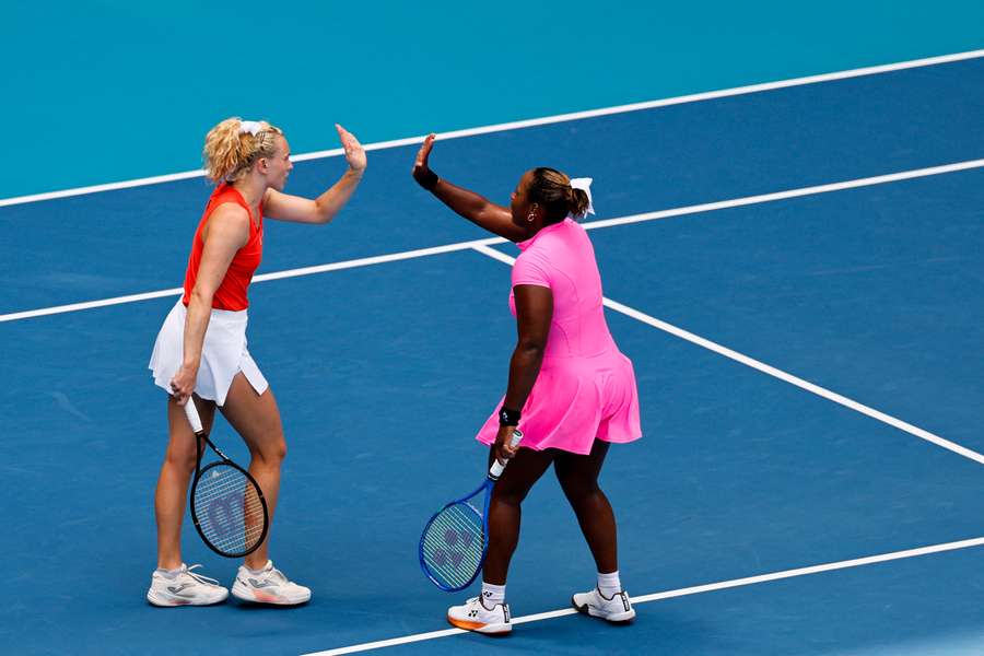 Siniakova/Townsend festeggiano