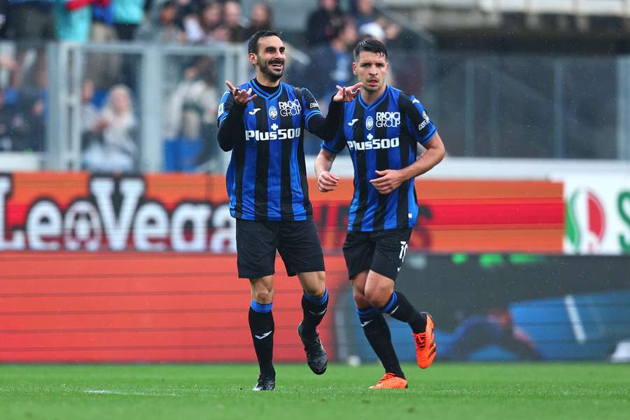 Davide Zappacosta viert de 1-1 voor Atalanta in de eerste helft