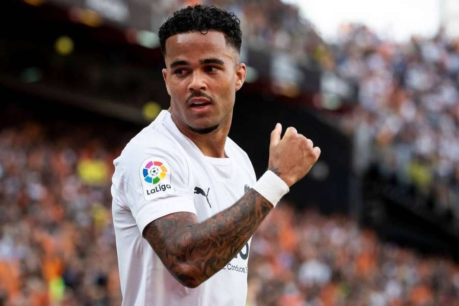 Valencia's Justin Kluivert, pictured in action against Real Madrid 