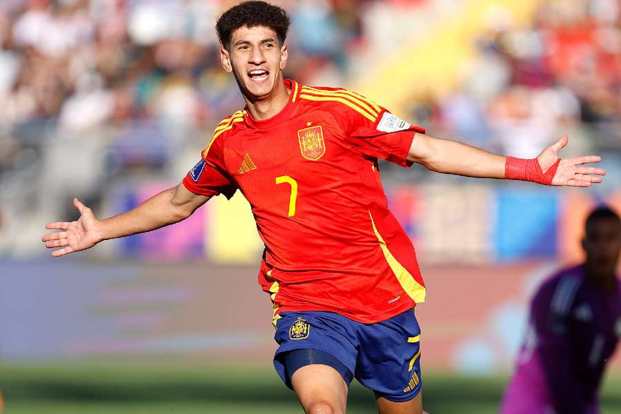 Rayane, celebrando su gol contraColombia