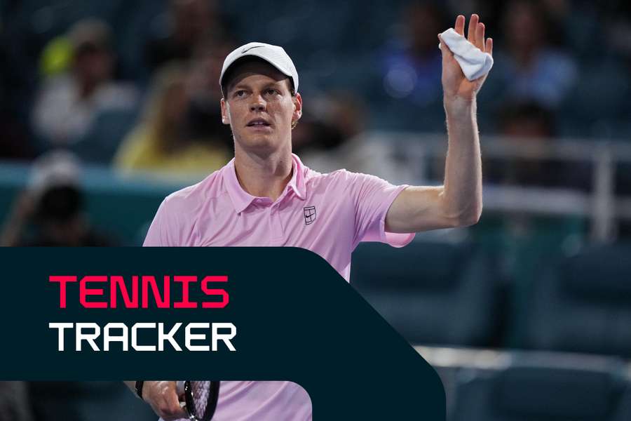 Jannik Sinner waves to the crowd at Miami after defeating Marin Cilic