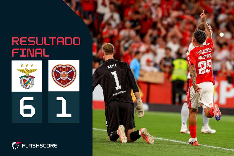 Prestianni assinou o quarto golo do Benfica e o melhor da noite