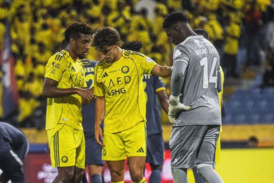 Bruno Varela com João Félix e Kingsley Coman Bruno Varela com João Félix e Kingsley Coman