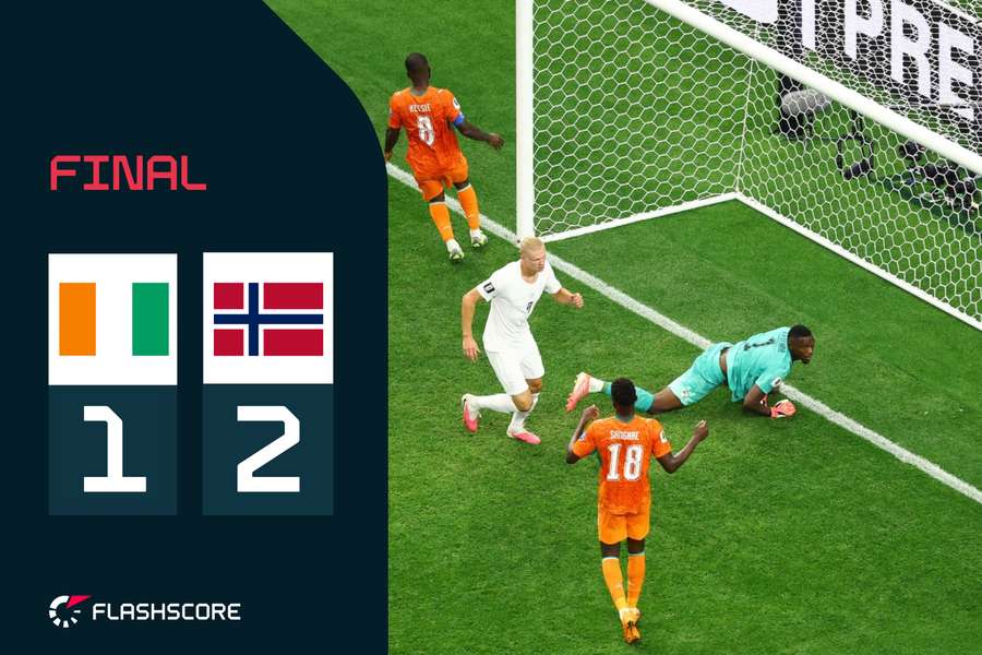 Haaland, en el momento del 1-2