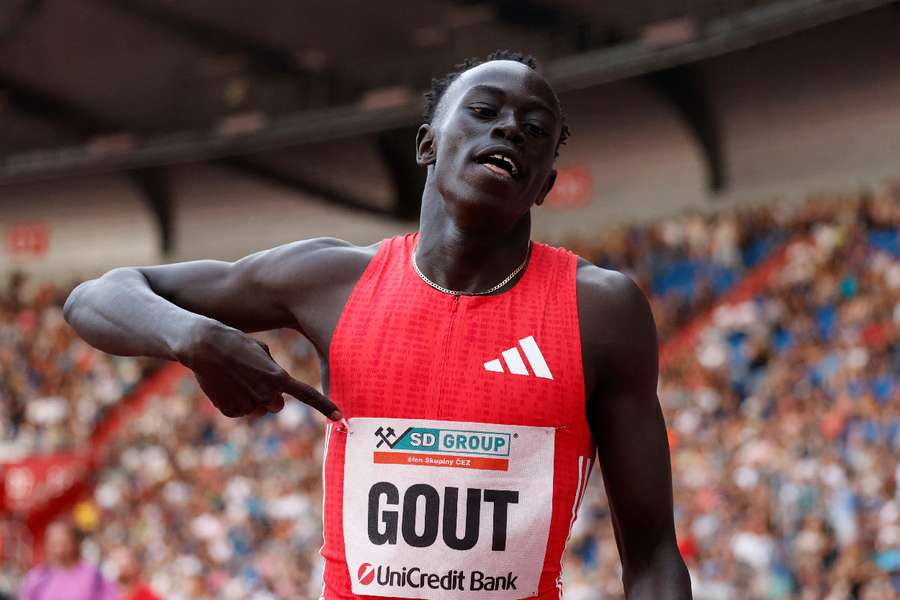 Gout celebrates 200m victory in Czechia