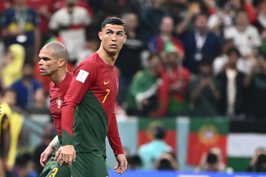 Cristiano Ronaldo durante un partido del Mundial de Catar 2022