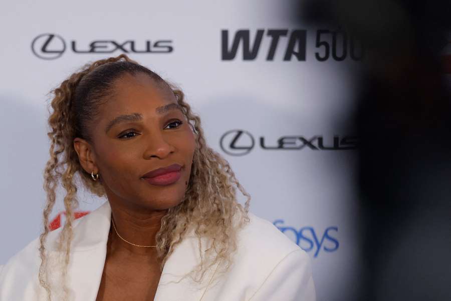 Serena Williams auf der Pressekonferenz am Sonntag Serena Williams auf der Pressekonferenz am Sonntag